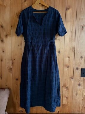 Linen Tie waist Plaid Dress from Creatures of Comfort